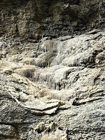 Rock formation showing the vomit of the evil spirit